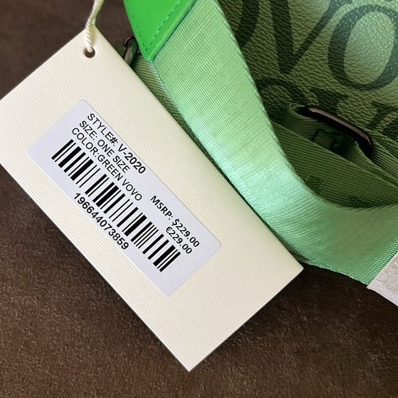 Valentino Orlandi Green VOVO Logo Crossbody Bag - Picture 2 of 2